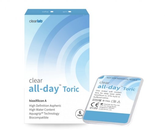 Clear all-day toric 6-pack